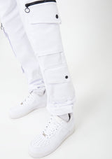 PURE2K White Cargo Pants