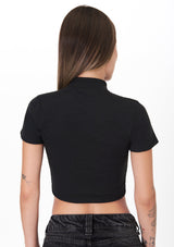 Motorsport Black - Woman's Crop Top
