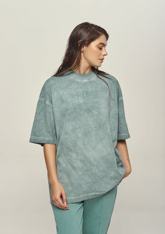 Basic Washed Green T-Shirt