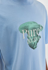Biology Mushroom Blue T-Shirt