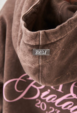 Biology Brown Washed Hoodie