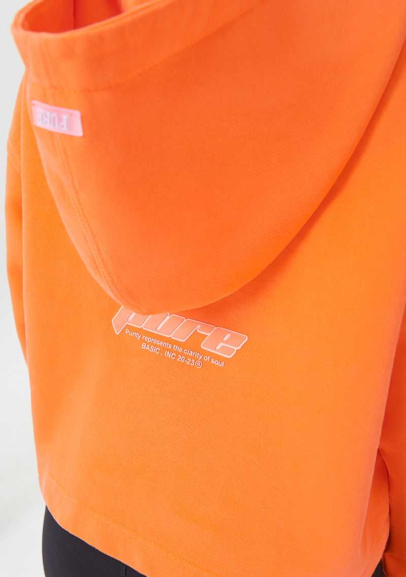 PURE2K Women Orange Hoodie