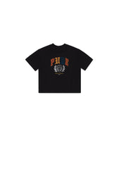 College Black world Crop Top