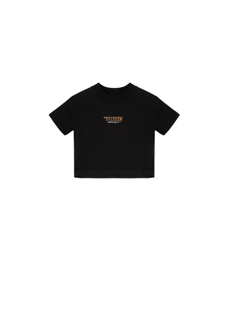 Motorsport Black Crop Top