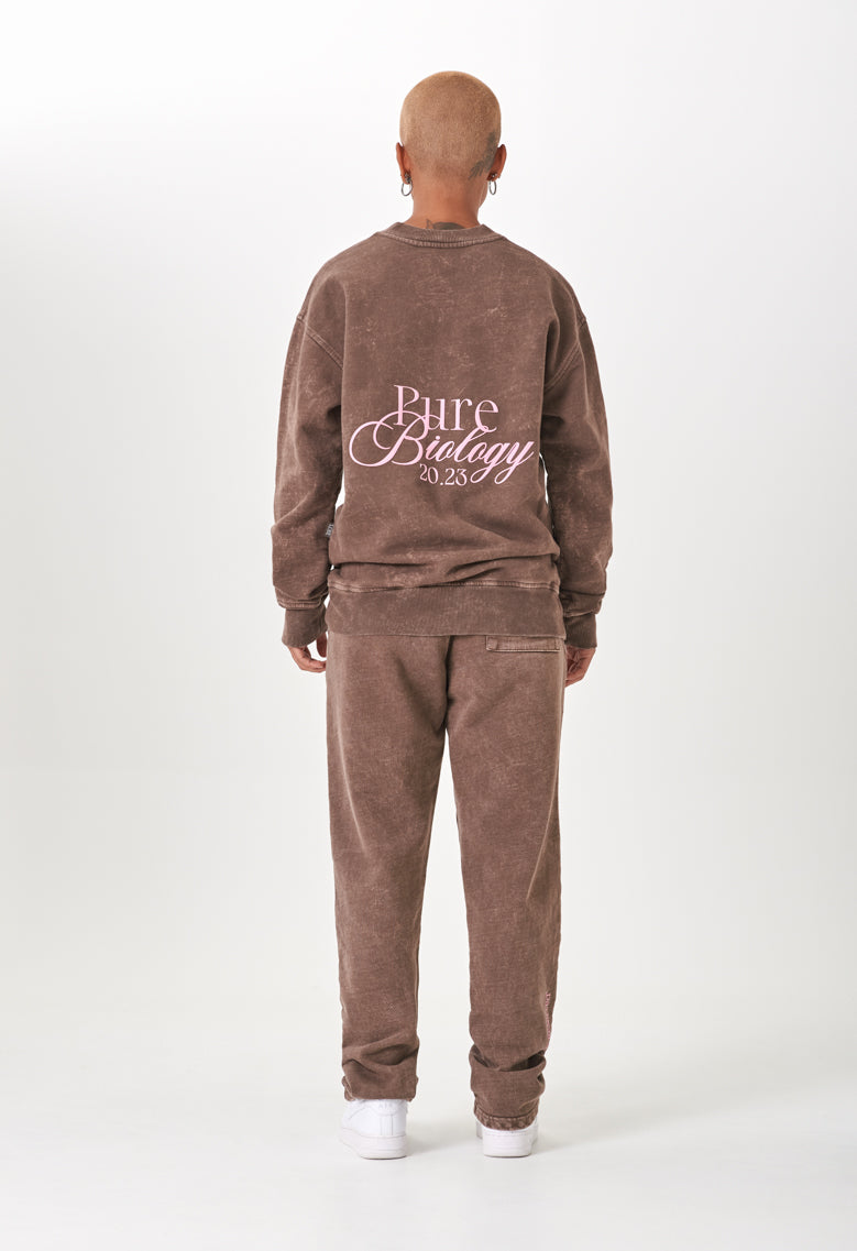 Biology Brown Washed Pullover